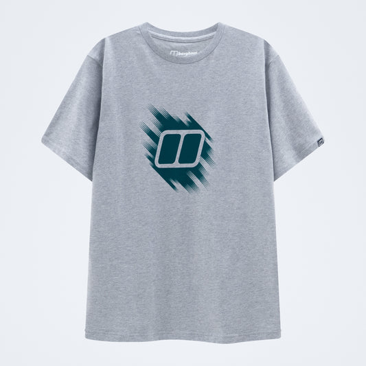 Essential-T-Shirt mit skizzierten Blöcken für Herren - Grau