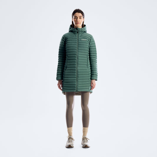 Nula Micro Isolationsjacke für Damen (lang) – Hellgrün