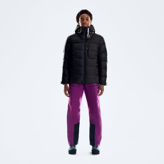 Damen MTN Arete Ultra Daunenkapuzenjacke - Jet Black