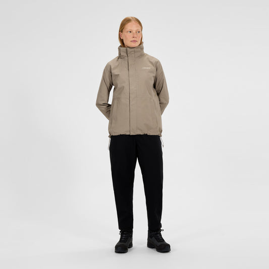 Wasserdichte Damen-Wanderjacke Hillwalker 2.0 InterActive Gore-Tex - Natur