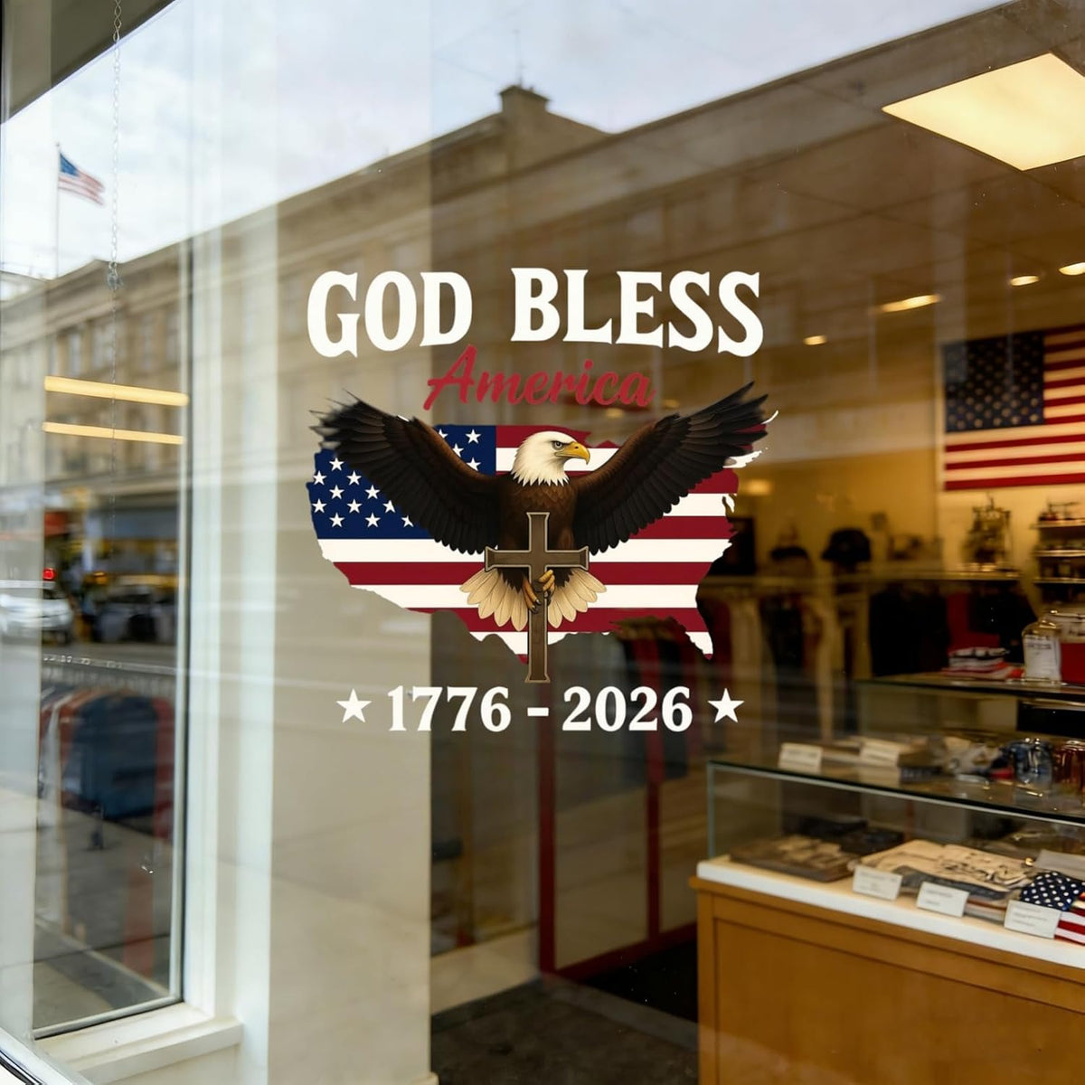 Aufkleber zum 250. Jubiläum Adler | 4 Stk. US-Flaggen-Adler-Aufkleber