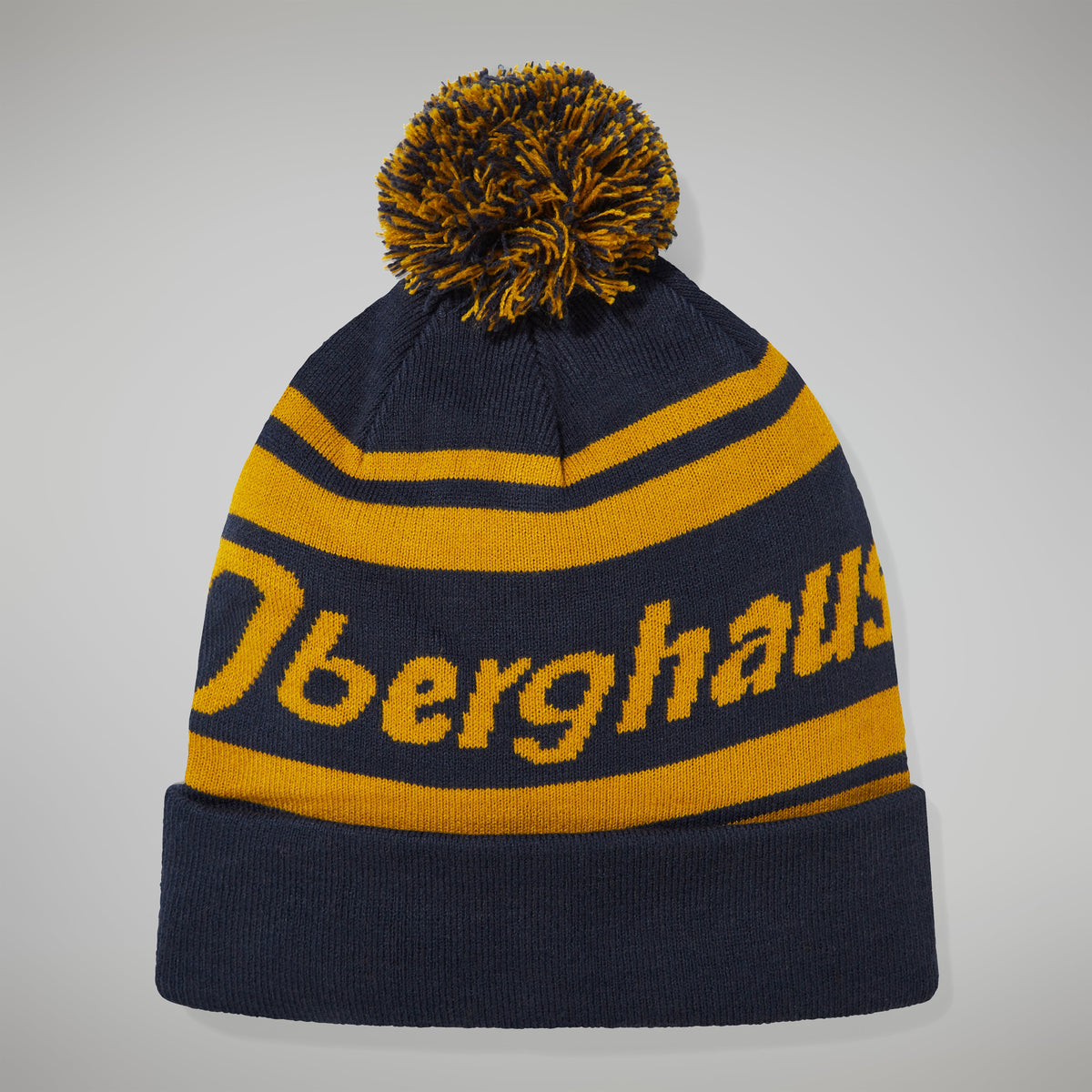 Unisex-Beanie - Dunkelblau/Braun