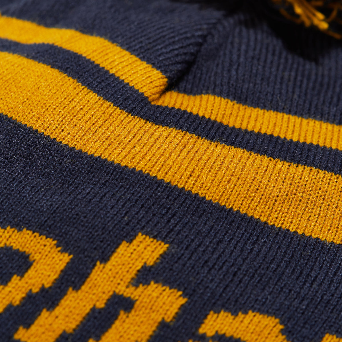 Unisex-Beanie - Dunkelblau/Braun