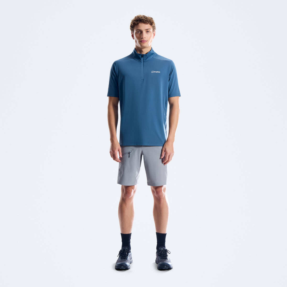 Men's Bowburn Half Zip Tech Tee - Blue