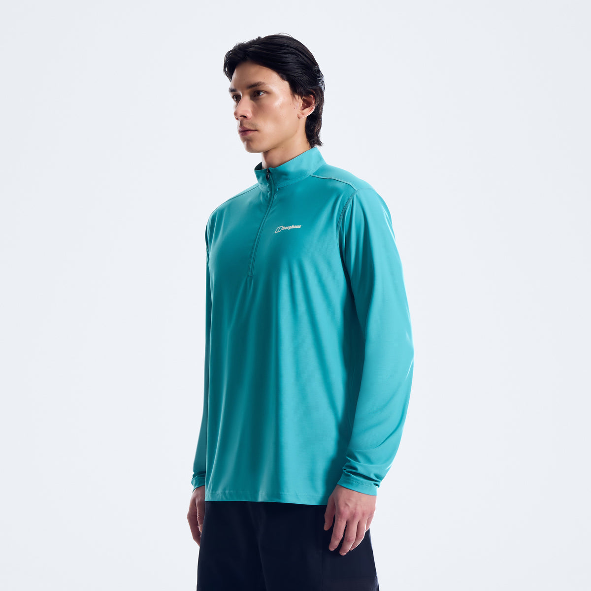 Herren 24/7 Half-Zip Langarm Tech-Shirt - Blau