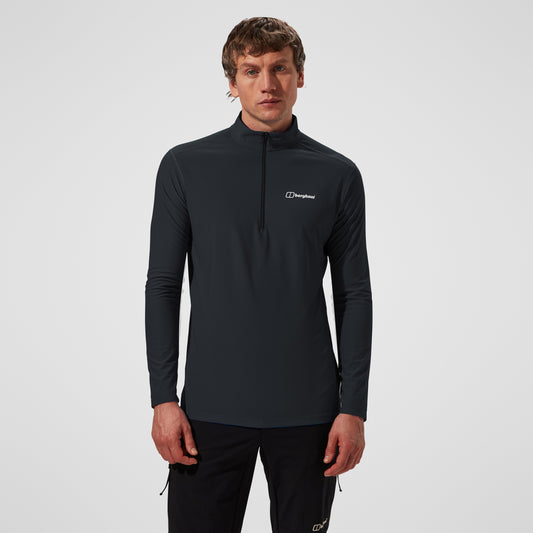Men's 24/7 Tech Tee Long Sleeve Half Zip - Black