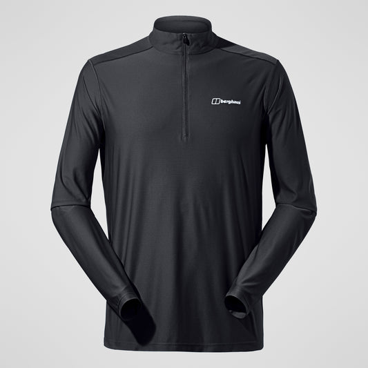Men's 24/7 Tech Tee Long Sleeve Half Zip - Black