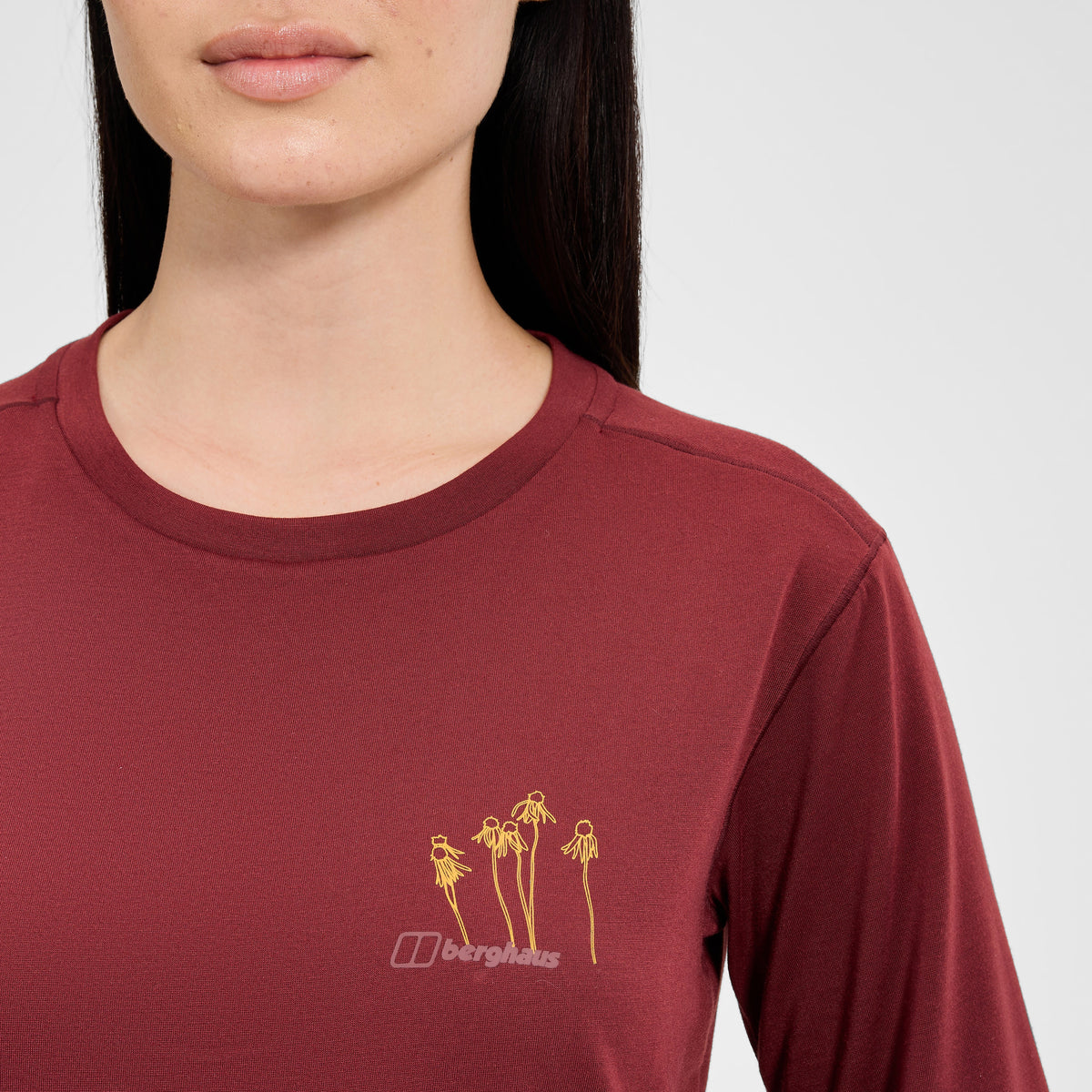 Women's Coneflower Short Sleeves Tee - Red