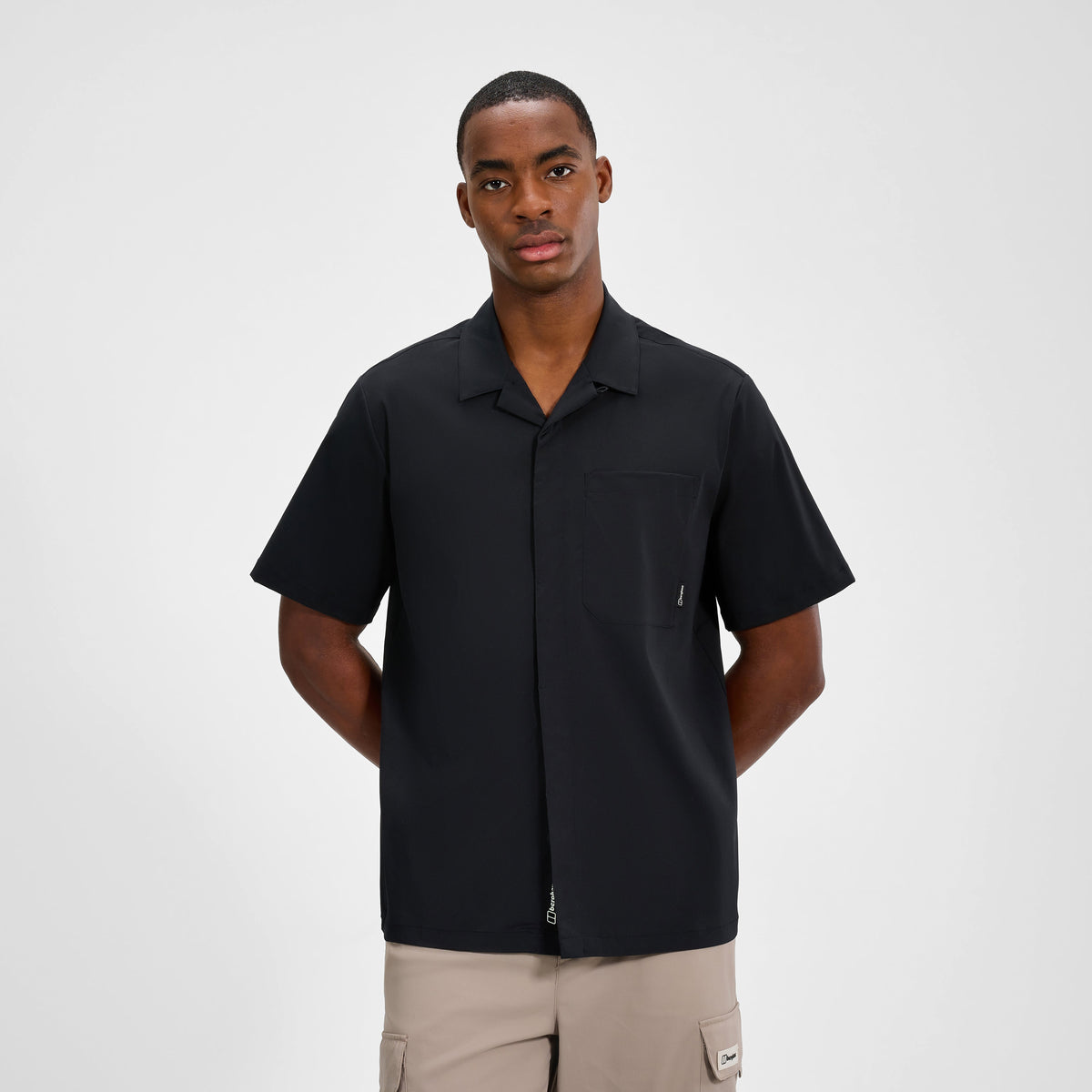 Herren Explorer Kurzarm-Überhemd - Schwarz