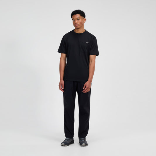 Herren Relaxed Tech-T-Shirt mit kurzem Arm - Schwarz