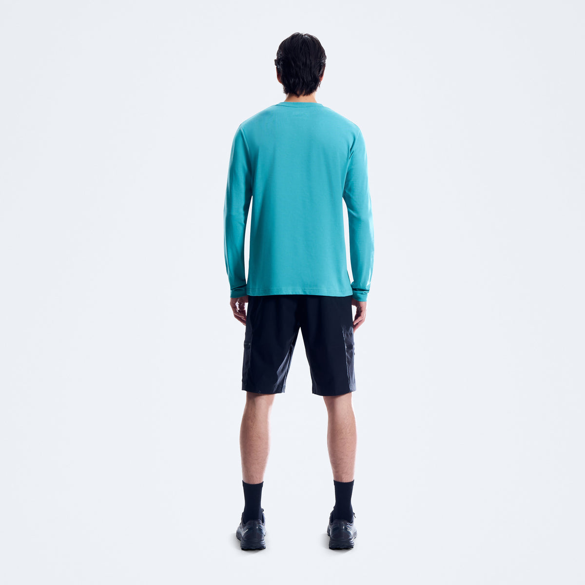 Men's Big Logo Long Sleeve Tee - Blue