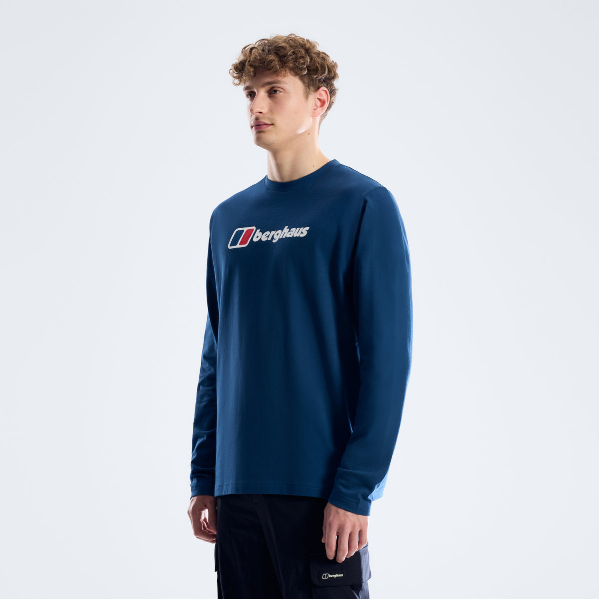 Men's Big Logo Long Sleeve Tee - Hale Navy