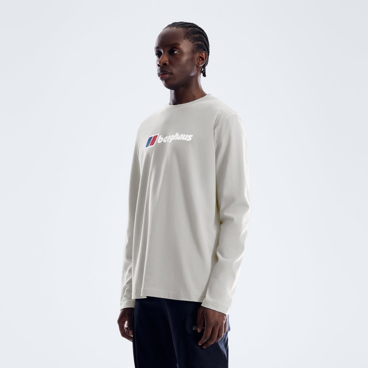 Men's Big Logo Long Sleeve Tee - Stone