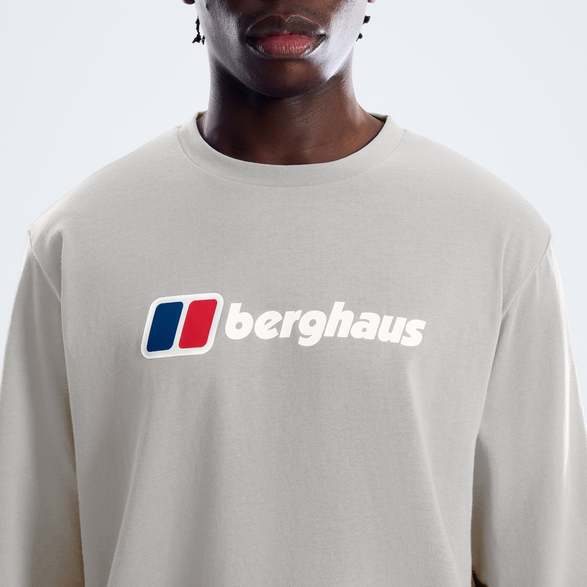 Men's Big Logo Long Sleeve Tee - Stone