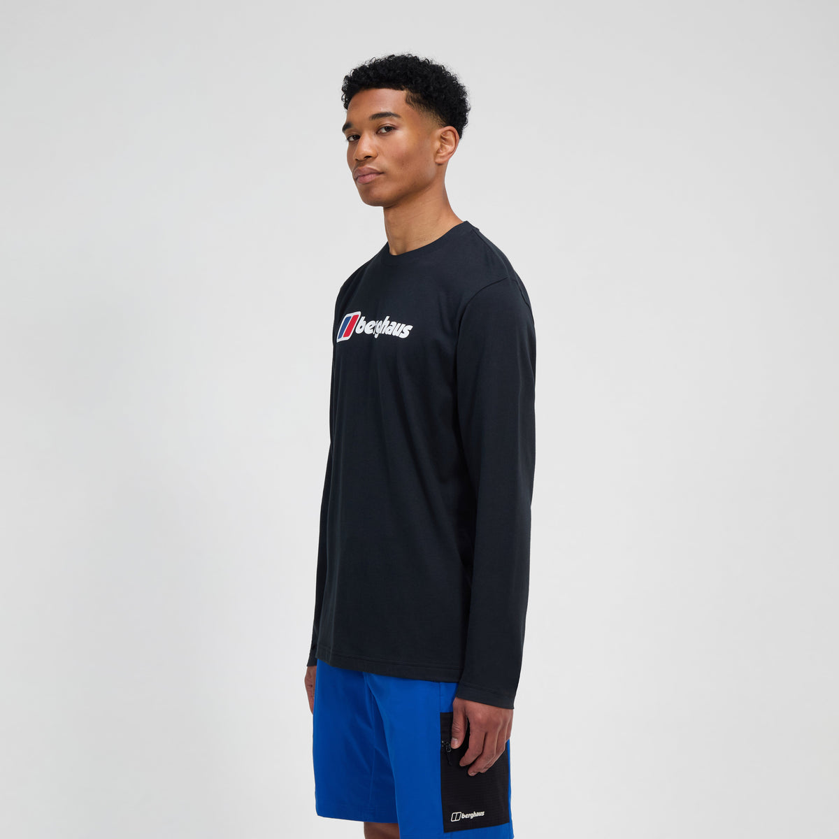 Men's Big Logo Long Sleeve Tee - Black