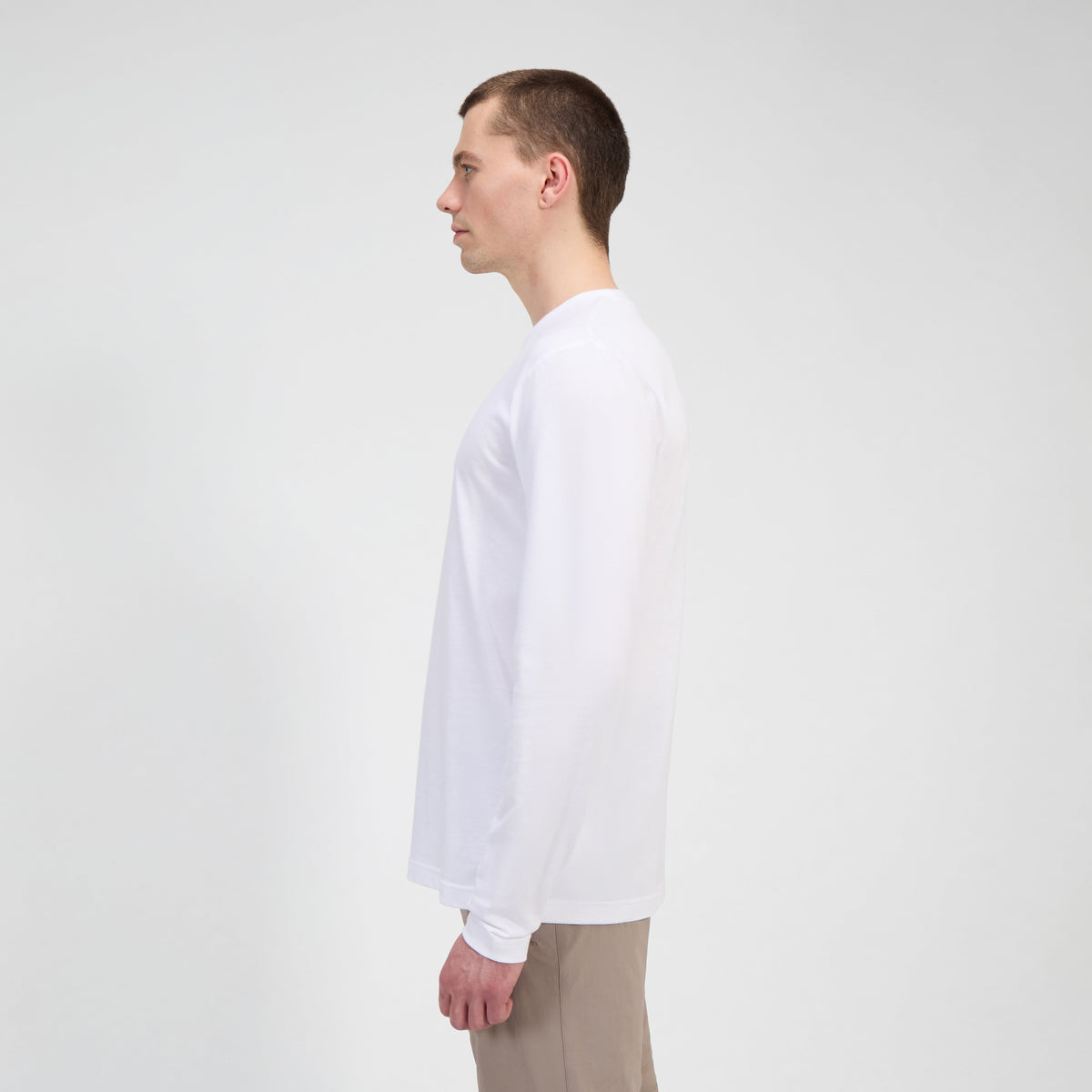 Men's Big Logo Long Sleeve Tee - White