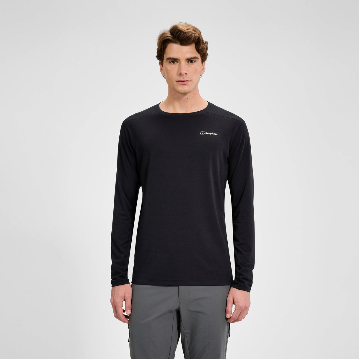 Herren Delta Langarm-Funktionsshirt - Schwarz