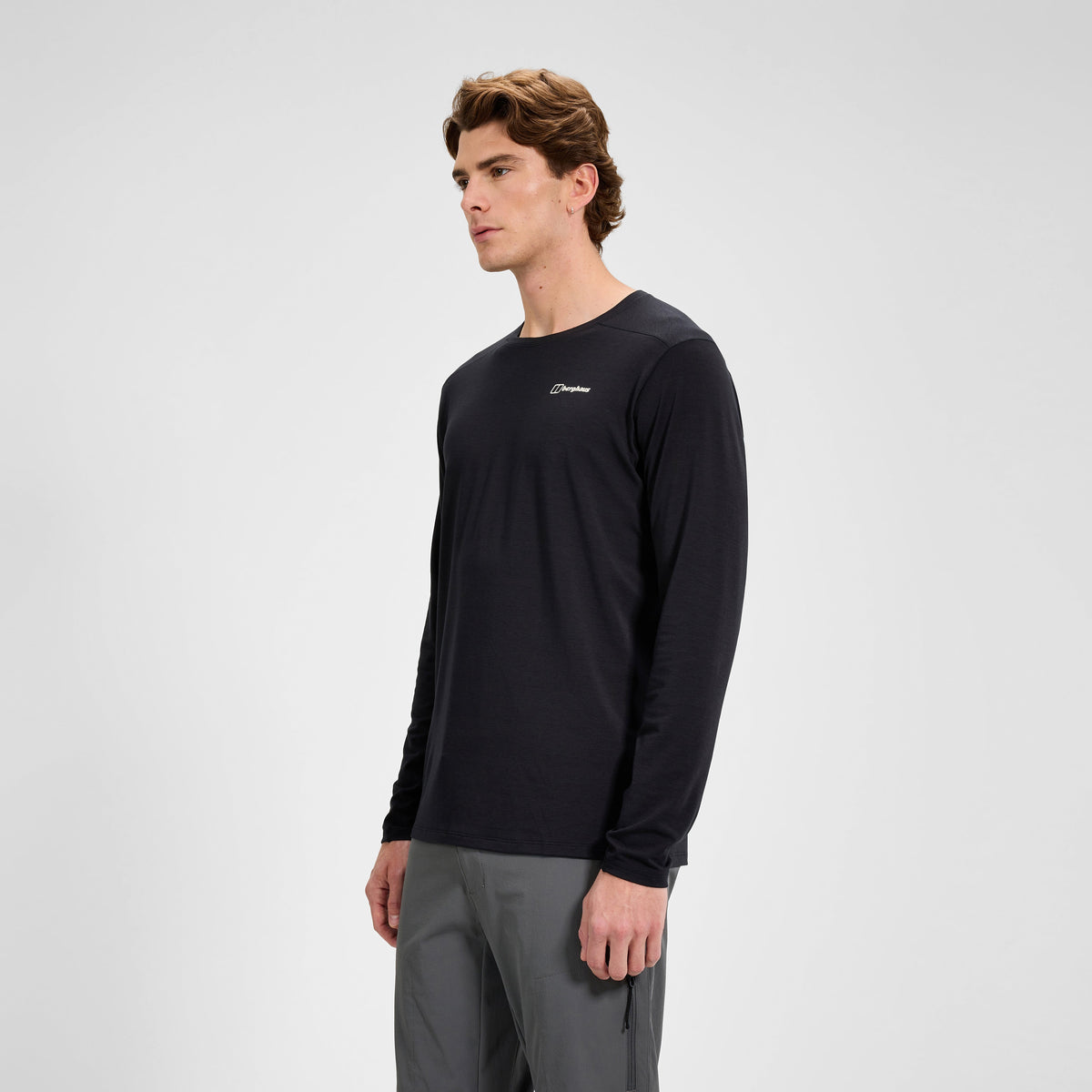 Herren Delta Langarm-Funktionsshirt - Schwarz