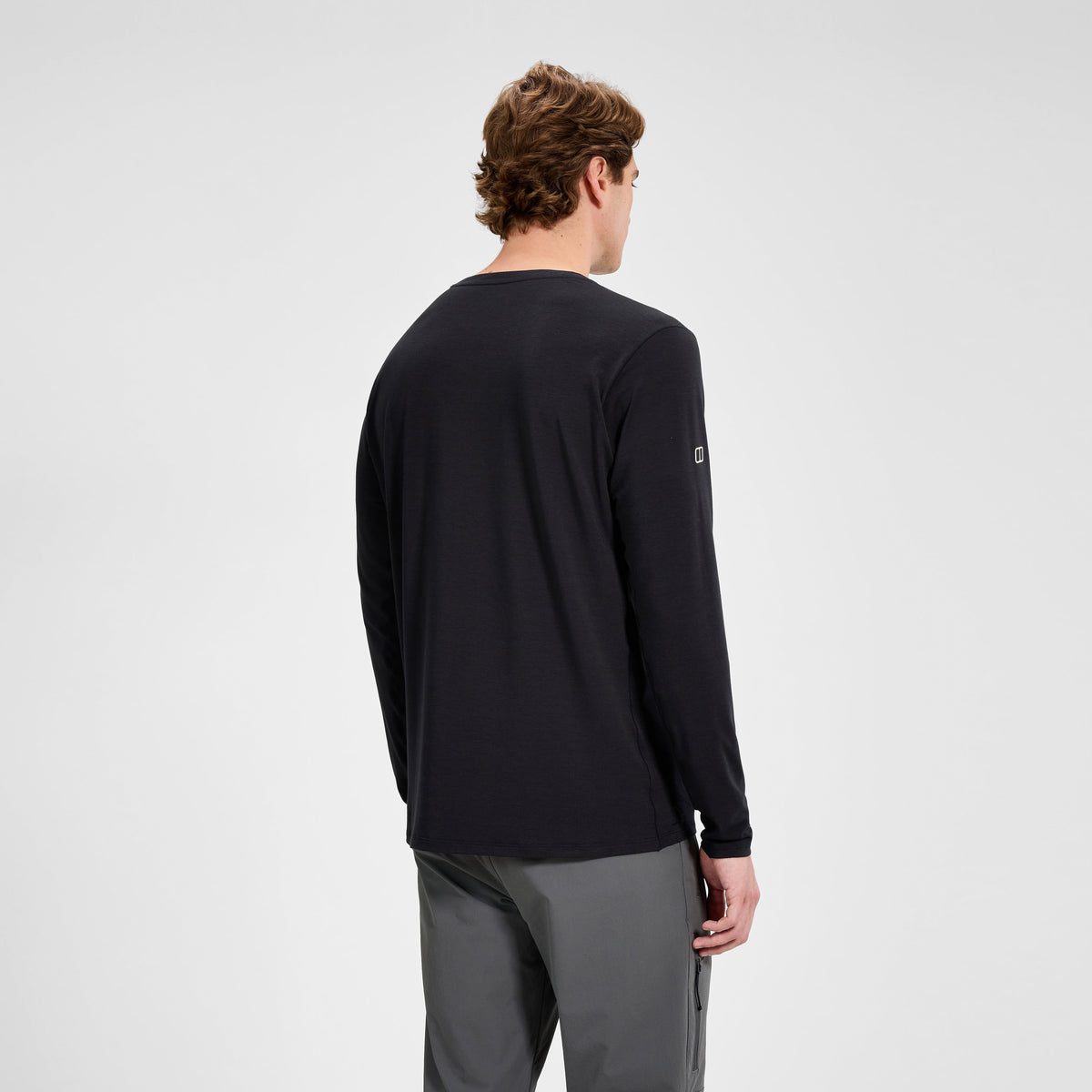 Herren Delta Langarm-Funktionsshirt - Schwarz