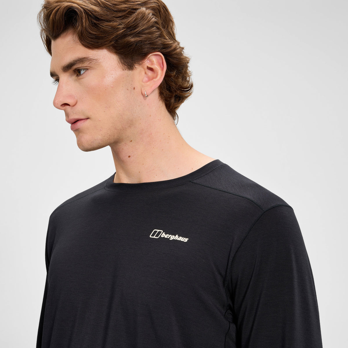 Herren Delta Langarm-Funktionsshirt - Schwarz