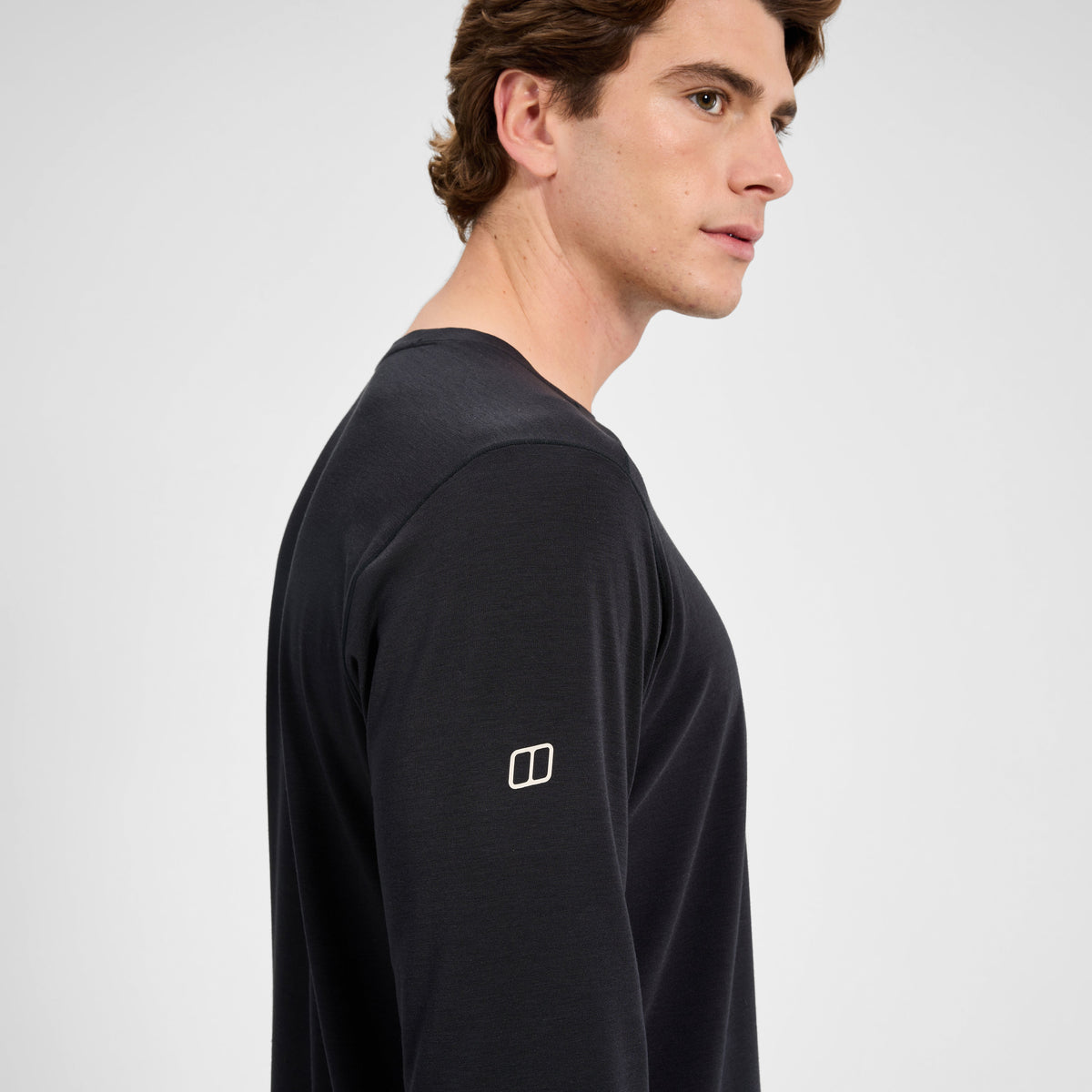 Herren Delta Langarm-Funktionsshirt - Schwarz