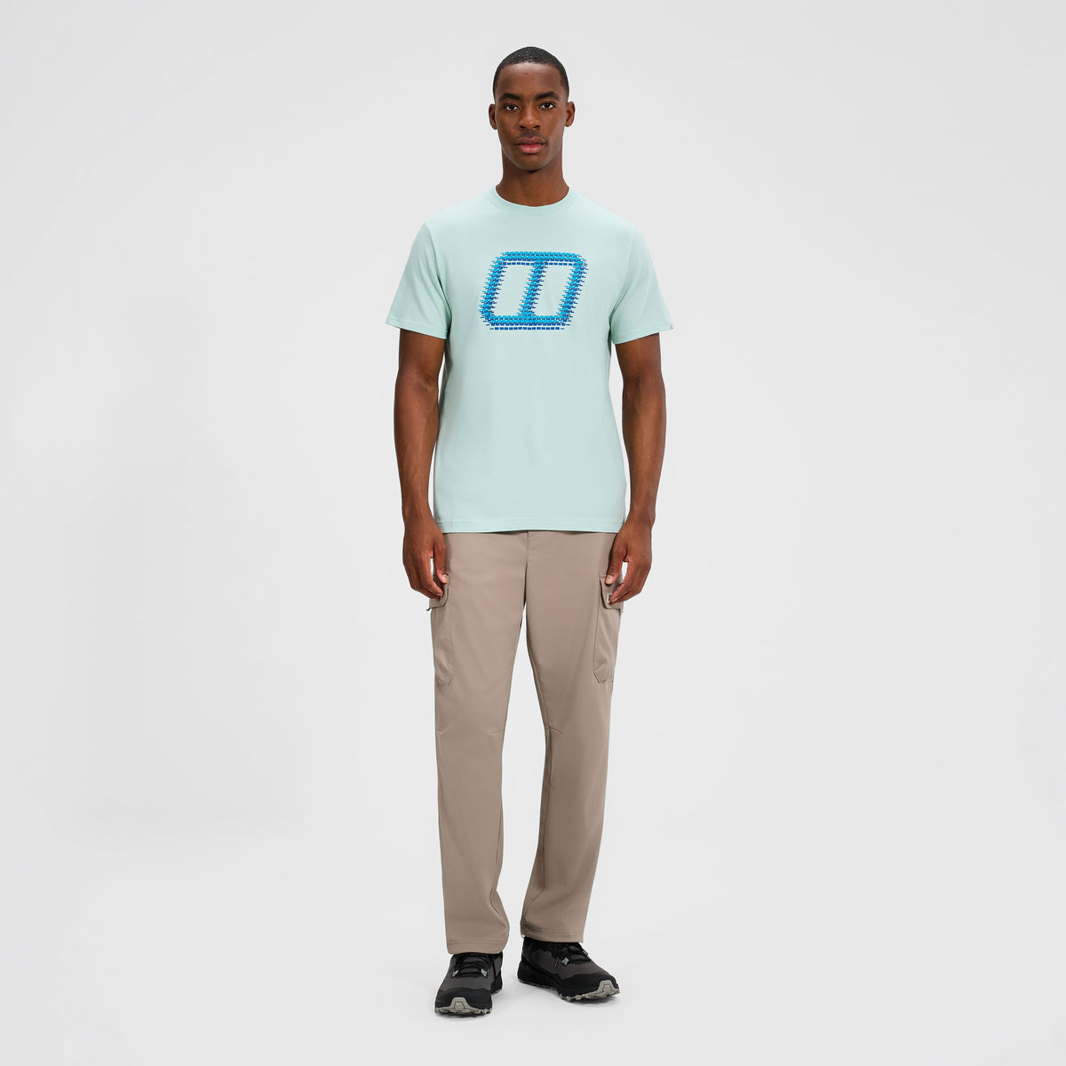 Men's Glitched Blocks Tee - Green