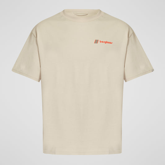 Unisex Pioneer Circular Logo Tee - Stone