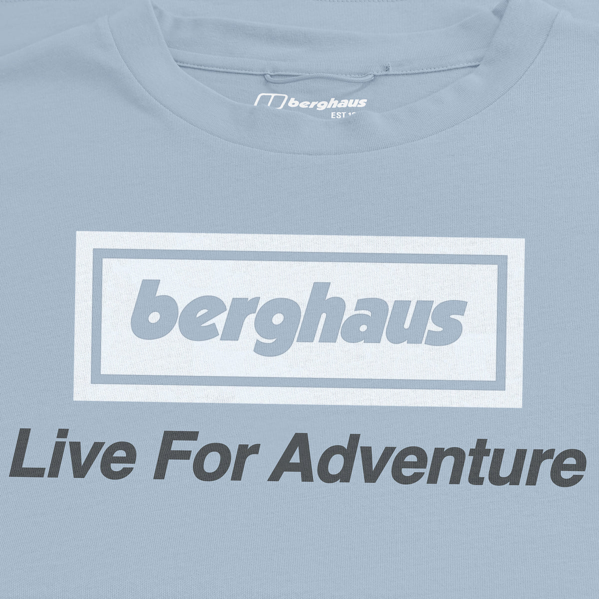 Unisex Adventure Tour Tee - Grey Blue