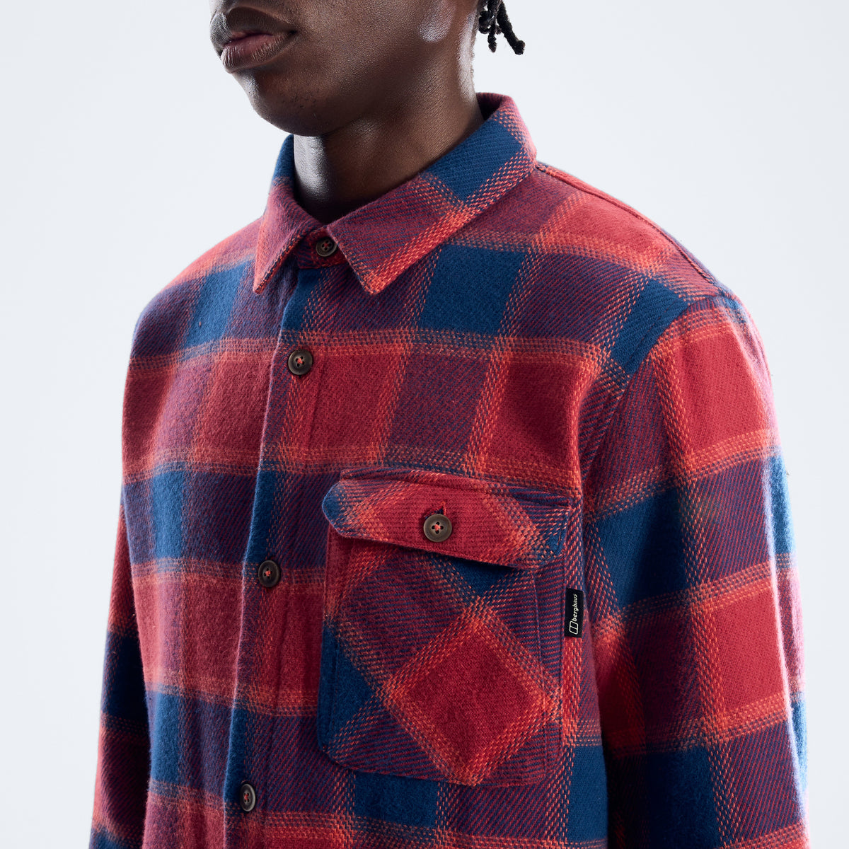 Ashbrooke Overshirt für Herren - Hale Navy/Red Fury