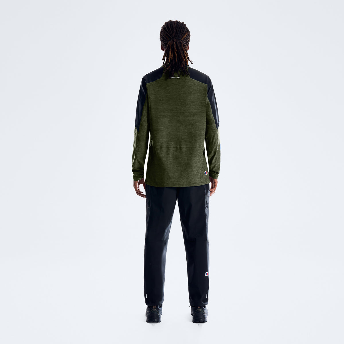 Farndale+ Long Sleeve Half Zip Tech Tee - Jet Black/Hale Navy