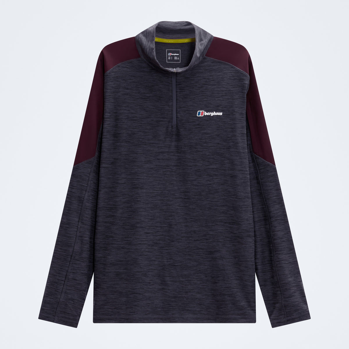 Farndale+ Long Sleeve Half Zip Tech Tee - Archive Black/Chakra