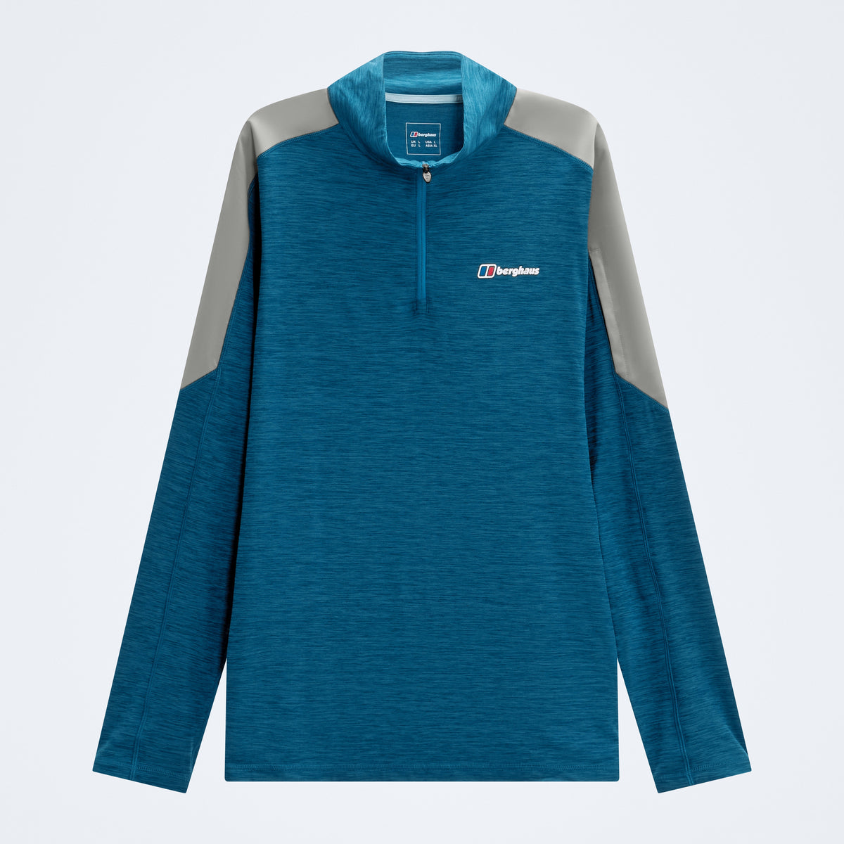 Farndale+ Langarm-Funktionsshirt mit kurzem Reißverschluss - Polar/Blue Abyss