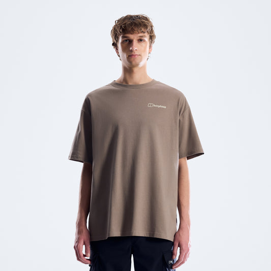 Herren-T-Shirt mit Geo-Struktur - Dunkelgrau