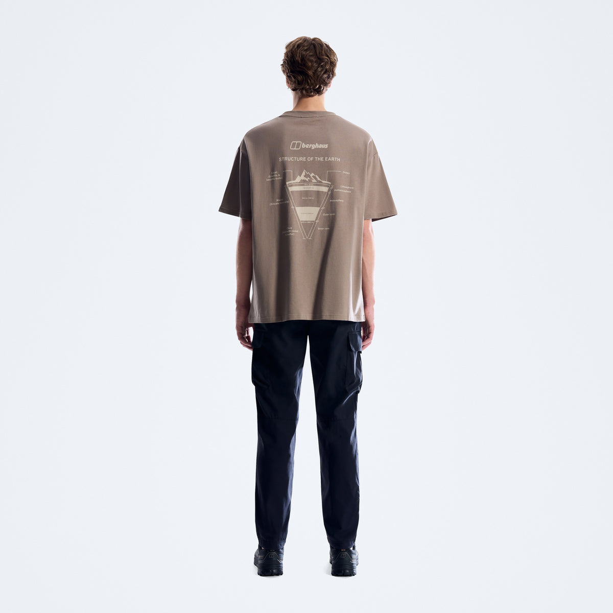 Herren-T-Shirt mit Geo-Struktur - Dunkelgrau
