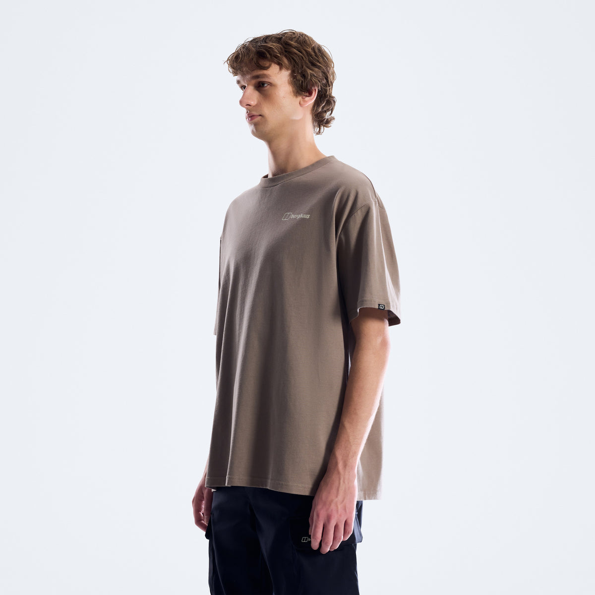 Herren-T-Shirt mit Geo-Struktur - Dunkelgrau