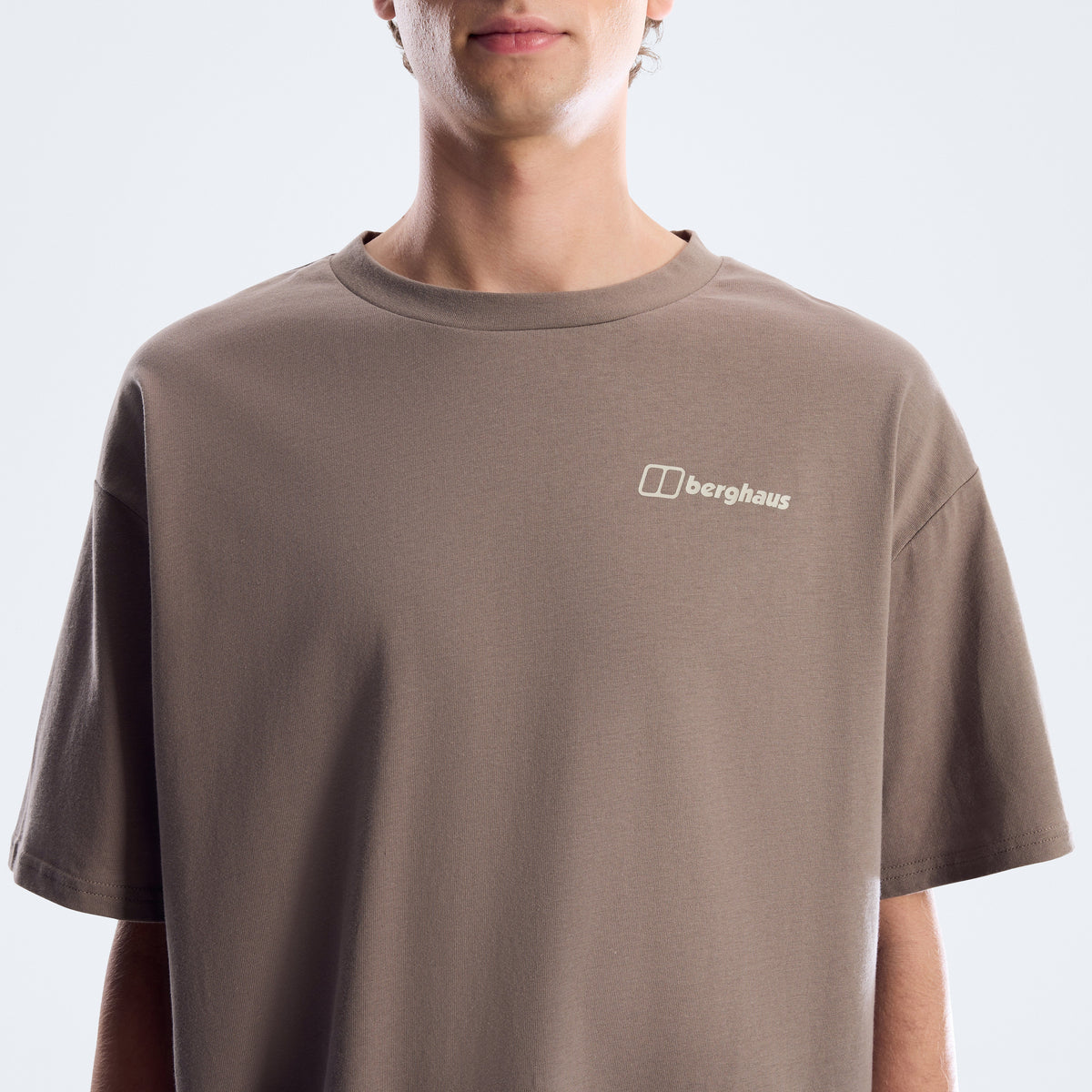 Herren-T-Shirt mit Geo-Struktur - Dunkelgrau