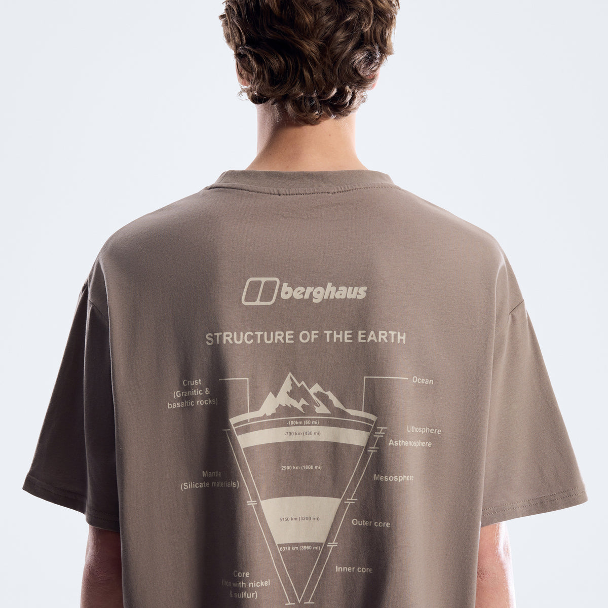Herren-T-Shirt mit Geo-Struktur - Dunkelgrau