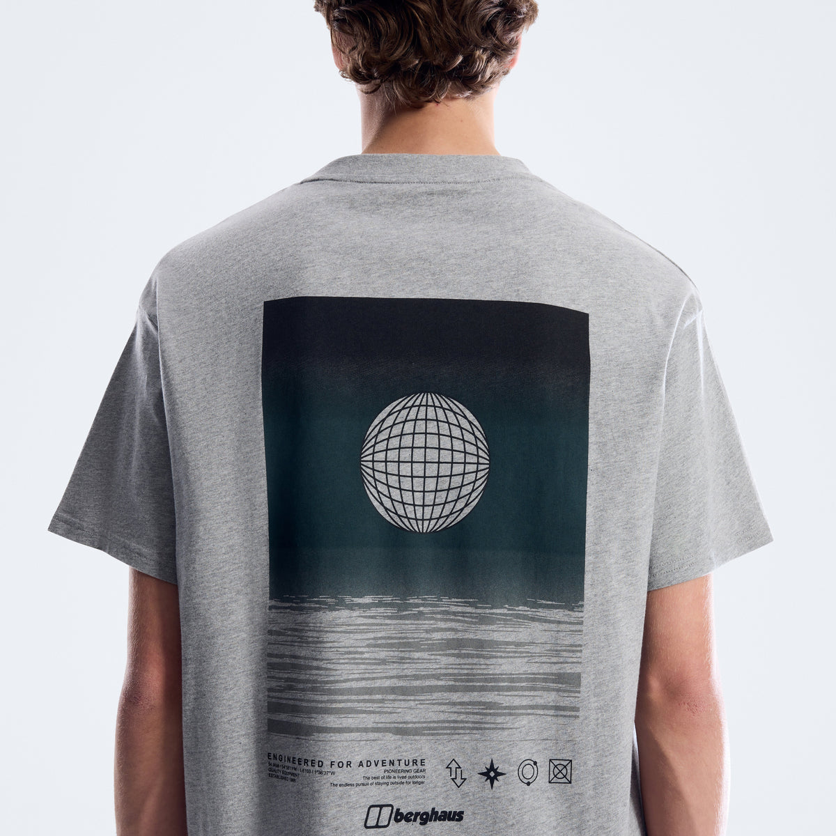 Herren-T-Shirt Solar Sphere – Hellgrau