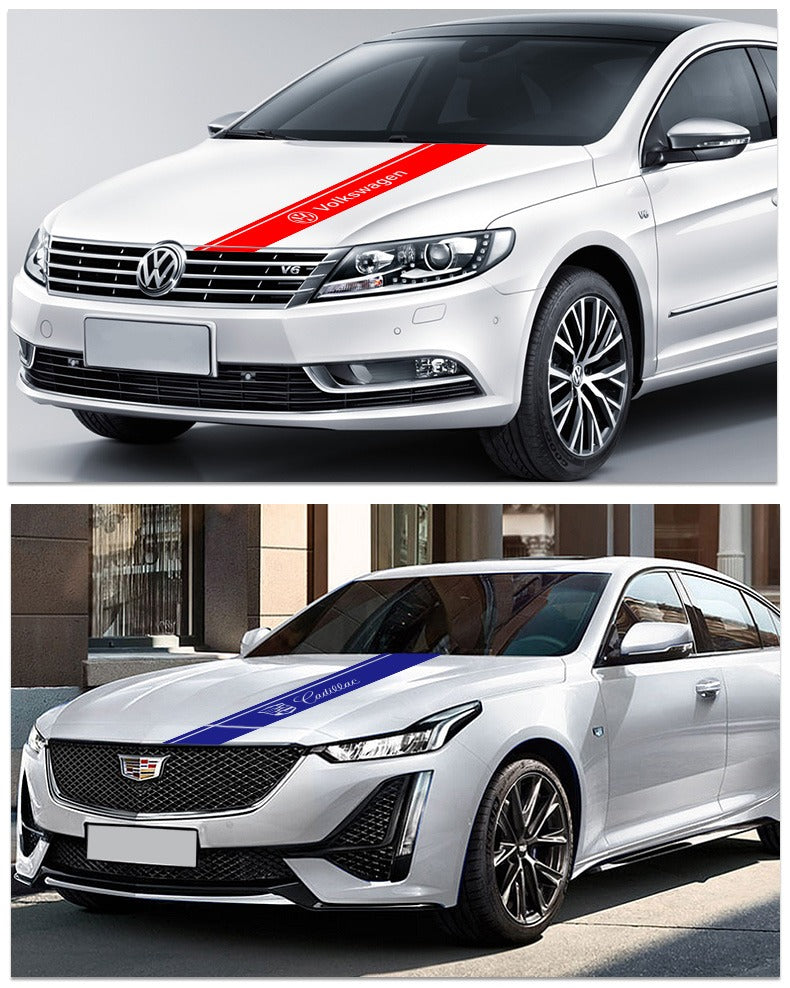 Kreativer Blumenaufkleber für die Motorhaube