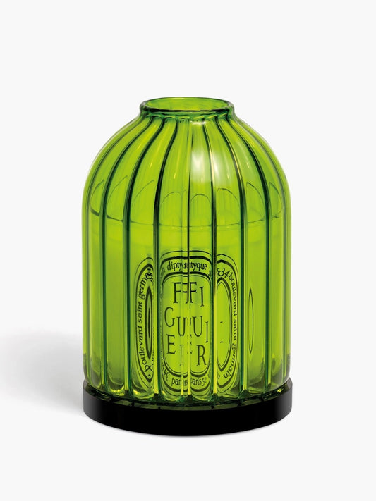 Fig Green Ribbed Candle Holder For classic candles 461G